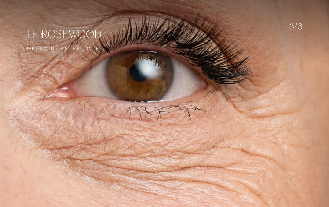 Detail of skin texture around the eye